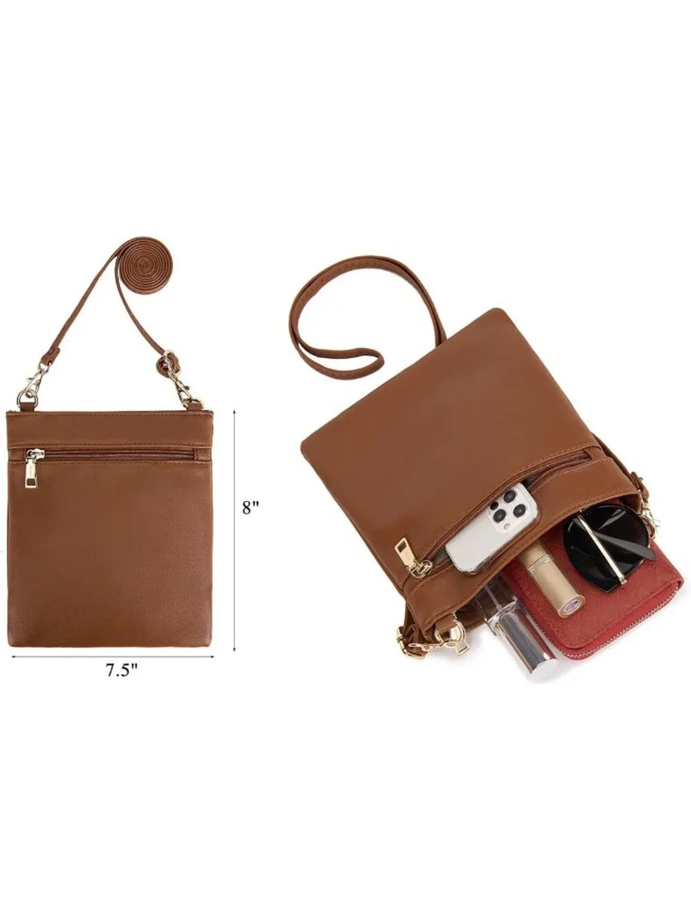 Stylish Large Crossbody Hobo Bag & Wallet Set for Women - Versatile Shoulder